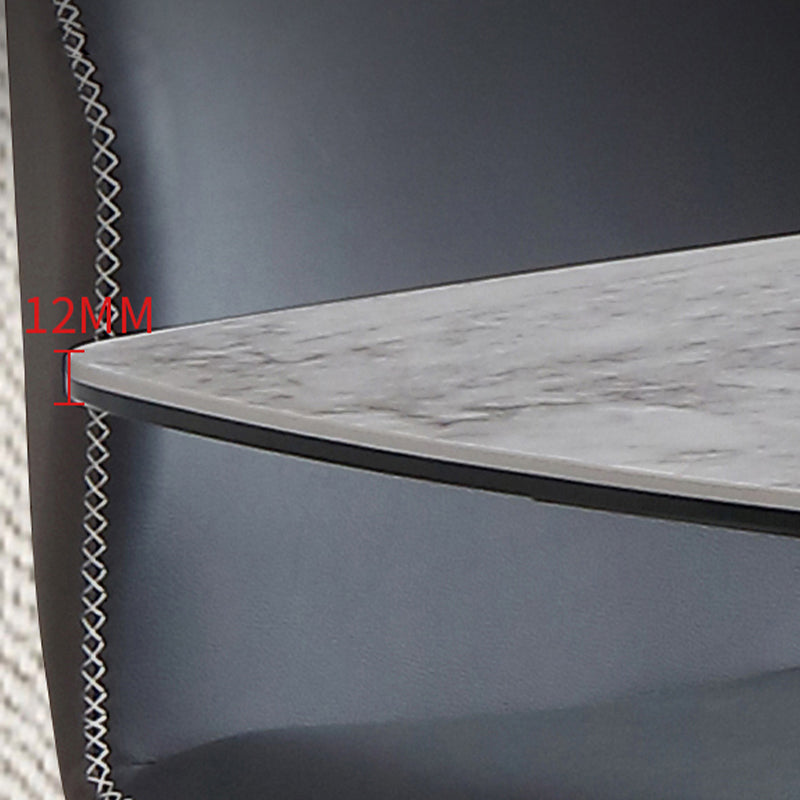 Modern 1/4/5/7 Pieces Dining Set Rectangle Sintered Stone Dining Table Set Clearhalo 'Dining Room Sets' 'Dining Tables & Seating' 'dining_room_set' 'furn' 'furn_dining_room_set' 'Furniture' 'furniture_dining_room_set' 'Kitchen & Dining Furniture' 'kitchen&dining_furn' 'kitchen' 4413264