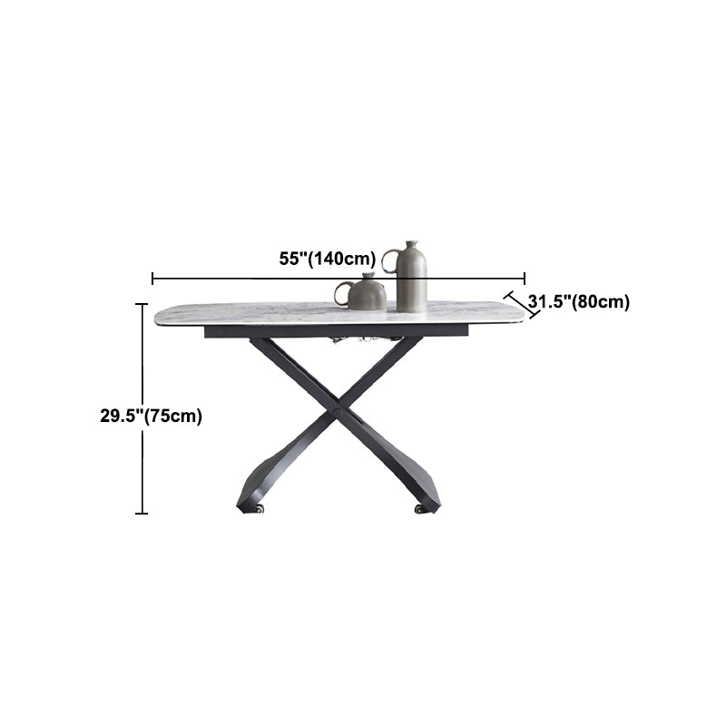 Modern 1/4/5/7 Pieces Dining Set Rectangle Sintered Stone Dining Table Set Clearhalo 'Dining Room Sets' 'Dining Tables & Seating' 'dining_room_set' 'furn' 'furn_dining_room_set' 'Furniture' 'furniture_dining_room_set' 'Kitchen & Dining Furniture' 'kitchen&dining_furn' 'kitchen' 4413267