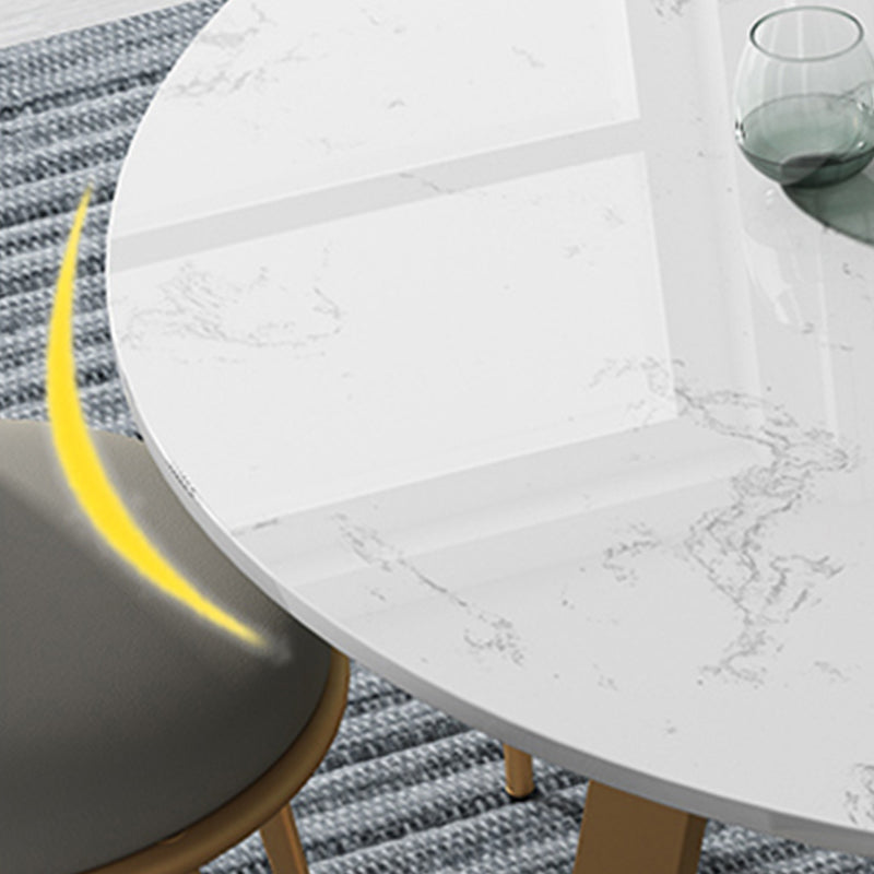 1/4/5/7 Pcs Metal Glam Dining Room Set with Round Table and Chairs Dining Set Clearhalo 'Dining Room Sets' 'Dining Tables & Seating' 'dining_room_set' 'furn' 'furn_dining_room_set' 'Furniture' 'furniture_dining_room_set' 'Kitchen & Dining Furniture' 'kitchen&dining_furn' 'kitchen' 4413283