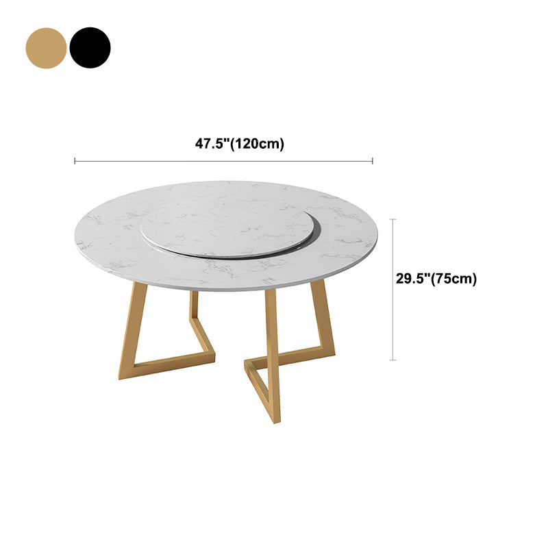 1/4/5/7 Pcs Metal Glam Dining Room Set with Round Table and Chairs Dining Set Clearhalo 'Dining Room Sets' 'Dining Tables & Seating' 'dining_room_set' 'furn' 'furn_dining_room_set' 'Furniture' 'furniture_dining_room_set' 'Kitchen & Dining Furniture' 'kitchen&dining_furn' 'kitchen' 4413297