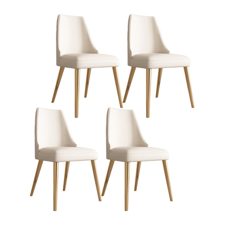 Nordic 1/4/5/7 Pieces Dining Set Rectangle Stone Table and White Chairs Dining Set 4 White Chairs Clearhalo 'Dining Room Sets' 'Dining Tables & Seating' 'dining_room_set' 'furn' 'furn_dining_room_set' 'Furniture' 'furniture_dining_room_set' 'Kitchen & Dining Furniture' 'kitchen&dining_furn' 'kitchen' 4413301