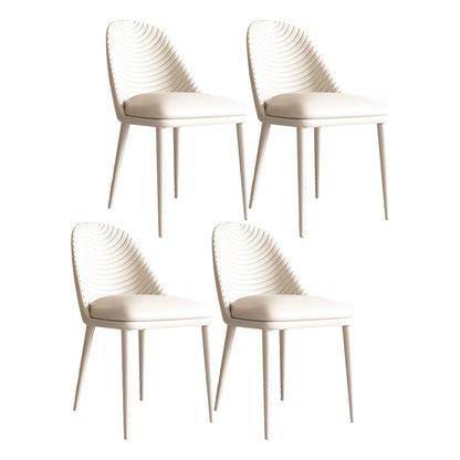 Nordic 1/4/5/7 Pieces Dining Set Rectangle Stone Table and White Chairs Dining Set 4 Beige Chairs Clearhalo 'Dining Room Sets' 'Dining Tables & Seating' 'dining_room_set' 'furn' 'furn_dining_room_set' 'Furniture' 'furniture_dining_room_set' 'Kitchen & Dining Furniture' 'kitchen&dining_furn' 'kitchen' 4413303