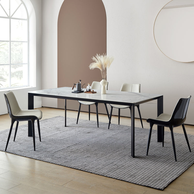1/3/4/5/7 Pcs Metal Modern Dining Room Set with Rectangle Table and Chairs Dining Set Clearhalo 'Dining Room Sets' 'Dining Tables & Seating' 'dining_room_set' 'furn' 'furn_dining_room_set' 'Furniture' 'furniture_dining_room_set' 'Kitchen & Dining Furniture' 'kitchen&dining_furn' 'kitchen' 4413318