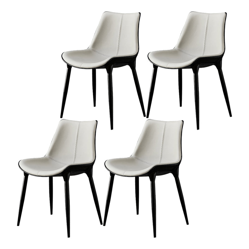 1/3/4/5/7 Pcs Metal Modern Dining Room Set with Rectangle Table and Chairs Dining Set 4 White Chairs Clearhalo 'Dining Room Sets' 'Dining Tables & Seating' 'dining_room_set' 'furn' 'furn_dining_room_set' 'Furniture' 'furniture_dining_room_set' 'Kitchen & Dining Furniture' 'kitchen&dining_furn' 'kitchen' 4413320