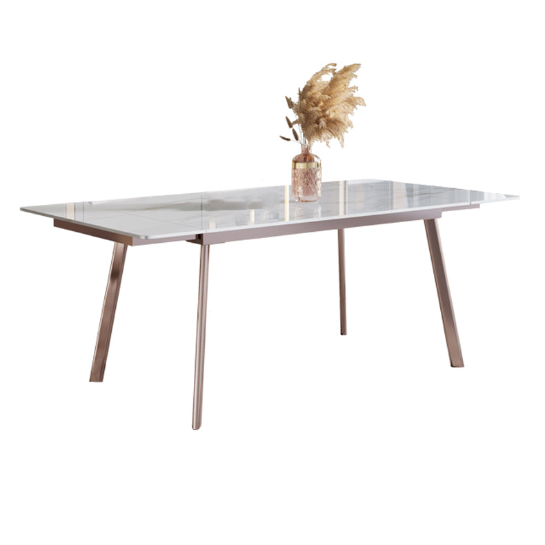 Luxury 1/4/5/7 Pieces Extendable Dining Set Sintered Stone Rectangle Dining Table Set Clearhalo 'Dining Room Sets' 'Dining Tables & Seating' 'dining_room_set' 'furn' 'furn_dining_room_set' 'Furniture' 'furniture_dining_room_set' 'Kitchen & Dining Furniture' 'kitchen&dining_furn' 'kitchen' 4413345