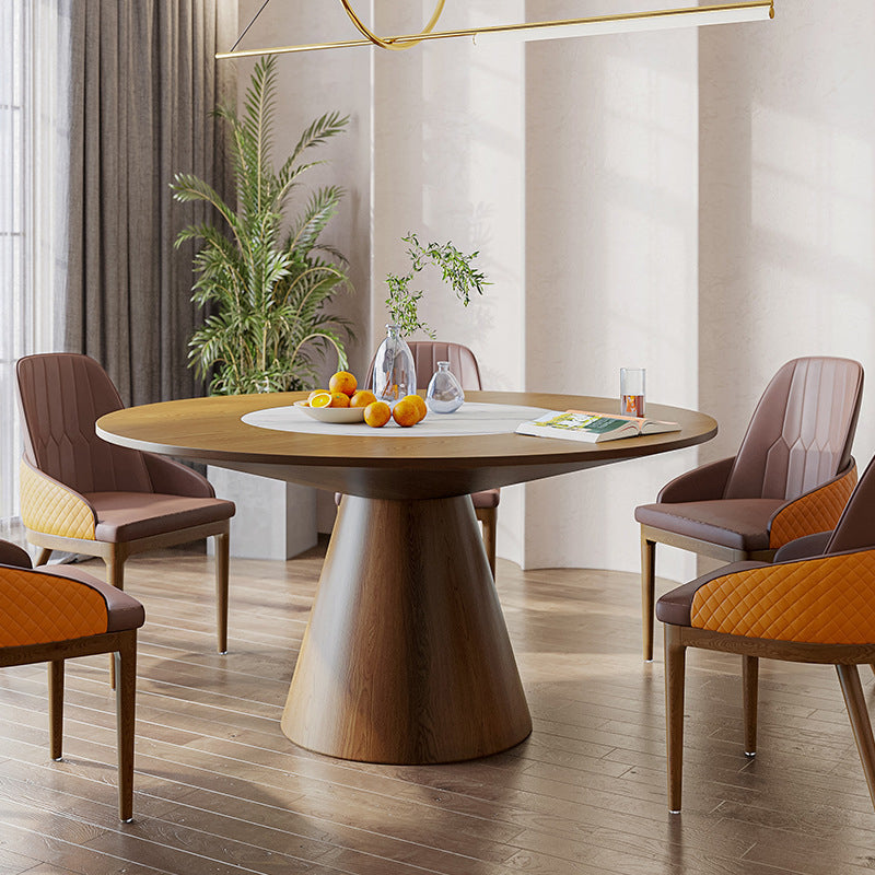 1/4/5/6/7 Pcs Ash Wood Dining Room Set with Round Table Modern Dining Set 6 Pieces: Table, 5 Chairs Clearhalo 'Dining Room Sets' 'Dining Tables & Seating' 'dining_room_set' 'furn' 'furn_dining_room_set' 'Furniture' 'furniture_dining_room_set' 'Kitchen & Dining Furniture' 'kitchen&dining_furn' 'kitchen' 4413356