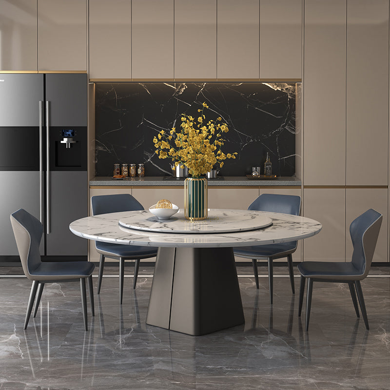 Modern 1/4/5/7/9 Pieces Dining Set Rectangle Marble Dining Table Set 5 Pieces: Table, 4 Chairs Clearhalo 'Dining Room Sets' 'Dining Tables & Seating' 'dining_room_set' 'furn' 'furn_dining_room_set' 'Furniture' 'furniture_dining_room_set' 'Kitchen & Dining Furniture' 'kitchen&dining_furn' 'kitchen' 4413376