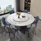 Modern 1/4/5/7/9 Pieces Dining Set Rectangle Marble Dining Table Set 7 Pieces: Table, 6 Chairs Clearhalo 'Dining Room Sets' 'Dining Tables & Seating' 'dining_room_set' 'furn' 'furn_dining_room_set' 'Furniture' 'furniture_dining_room_set' 'Kitchen & Dining Furniture' 'kitchen&dining_furn' 'kitchen' 4413377