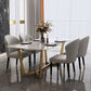 Luxury 1/2/5/6/7 Pieces Dining Set with Stone Rectangle Table and Chairs Dinette Set 5 Pieces: Table, 4 Chairs Clearhalo 'Dining Room Sets' 'Dining Tables & Seating' 'dining_room_set' 'furn' 'furn_dining_room_set' 'Furniture' 'furniture_dining_room_set' 'Kitchen & Dining Furniture' 'kitchen&dining_furn' 'kitchen' 4413396