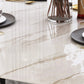 Luxury 1/2/5/6/7 Pieces Dining Set with Stone Rectangle Table and Chairs Dinette Set Clearhalo 'Dining Room Sets' 'Dining Tables & Seating' 'dining_room_set' 'furn' 'furn_dining_room_set' 'Furniture' 'furniture_dining_room_set' 'Kitchen & Dining Furniture' 'kitchen&dining_furn' 'kitchen' 4413400