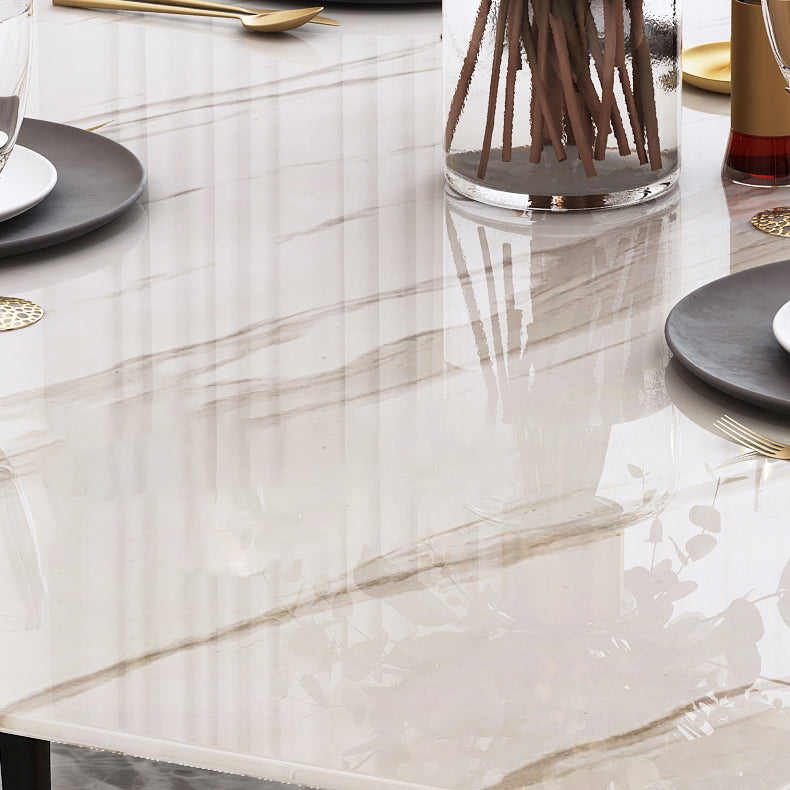 Luxury 1/2/5/6/7 Pieces Dining Set with Stone Rectangle Table and Chairs Dinette Set Clearhalo 'Dining Room Sets' 'Dining Tables & Seating' 'dining_room_set' 'furn' 'furn_dining_room_set' 'Furniture' 'furniture_dining_room_set' 'Kitchen & Dining Furniture' 'kitchen&dining_furn' 'kitchen' 4413400
