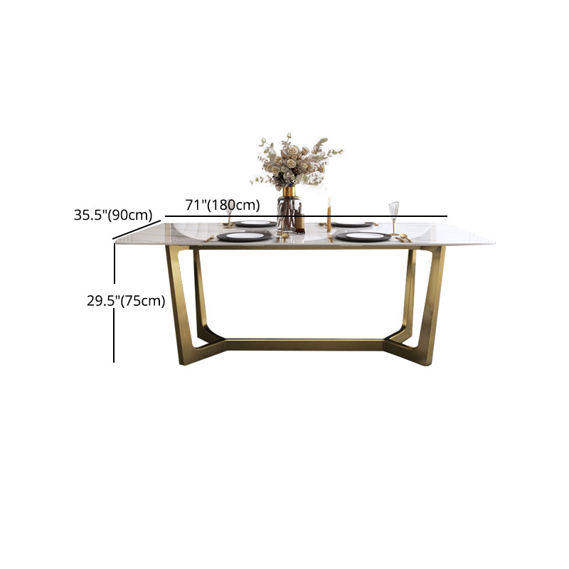 Luxury 1/2/5/6/7 Pieces Dining Set with Stone Rectangle Table and Chairs Dinette Set Clearhalo 'Dining Room Sets' 'Dining Tables & Seating' 'dining_room_set' 'furn' 'furn_dining_room_set' 'Furniture' 'furniture_dining_room_set' 'Kitchen & Dining Furniture' 'kitchen&dining_furn' 'kitchen' 4413407