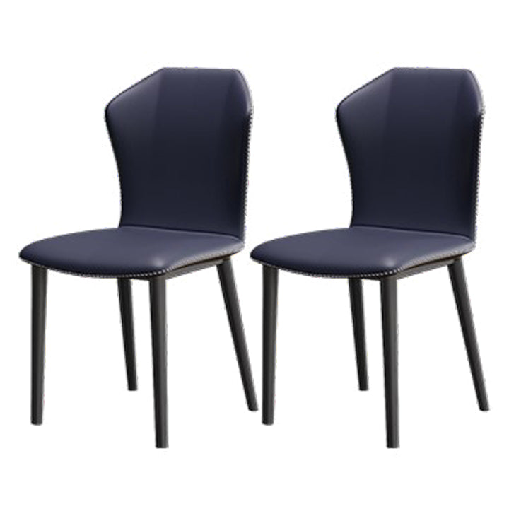 Modern 1/2/5/7 Pieces Dining Set Rectangle Dining Room Table Set 2 Blue Chairs Clearhalo 'Dining Room Sets' 'Dining Tables & Seating' 'dining_room_set' 'furn' 'furn_dining_room_set' 'Furniture' 'furniture_dining_room_set' 'Kitchen & Dining Furniture' 'kitchen&dining_furn' 'kitchen' 4413410