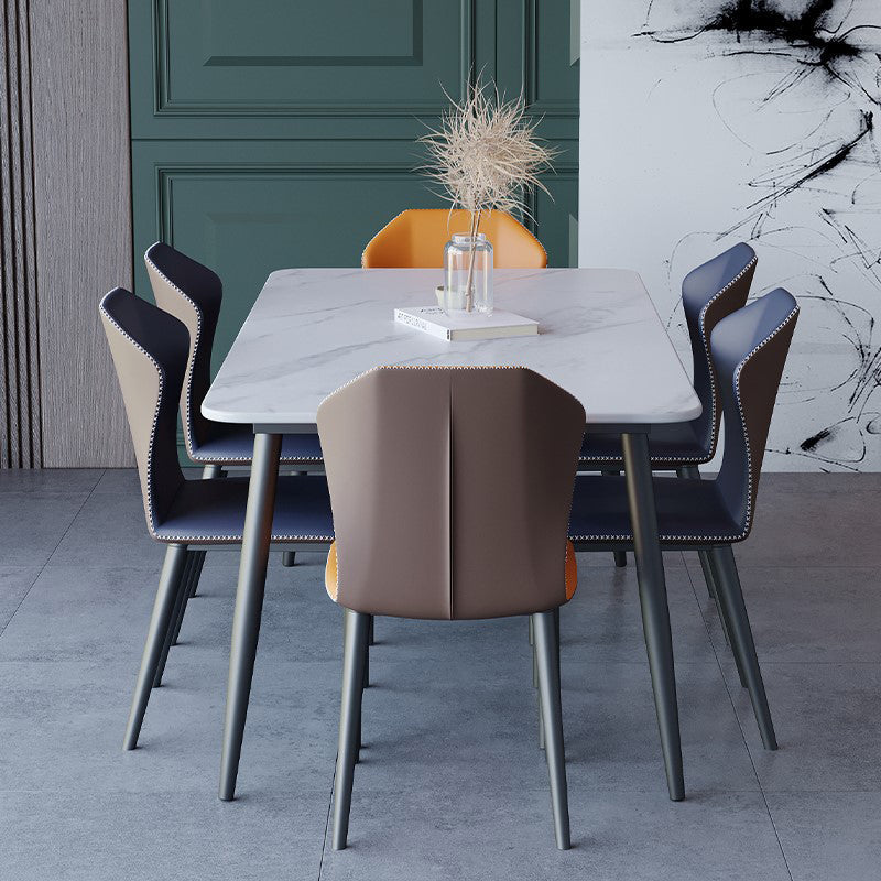 Modern 1/2/5/7 Pieces Dining Set Rectangle Dining Room Table Set Clearhalo 'Dining Room Sets' 'Dining Tables & Seating' 'dining_room_set' 'furn' 'furn_dining_room_set' 'Furniture' 'furniture_dining_room_set' 'Kitchen & Dining Furniture' 'kitchen&dining_furn' 'kitchen' 4413413
