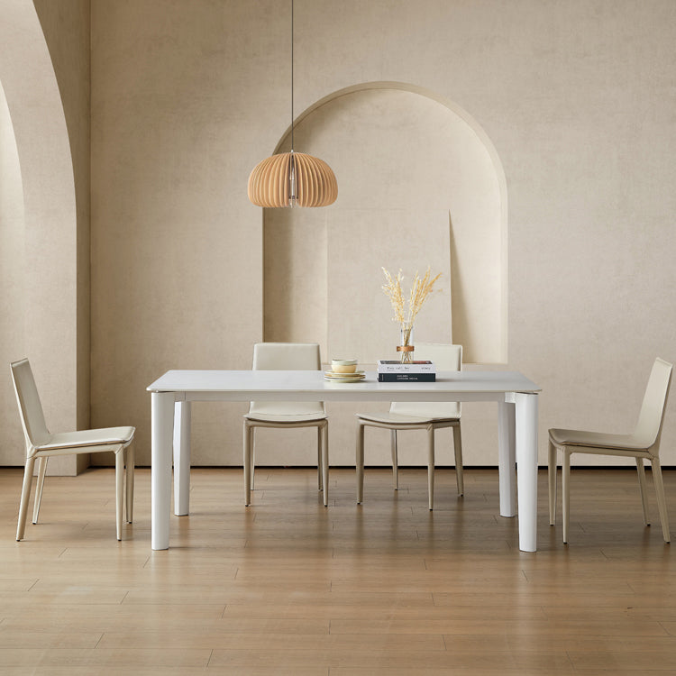 Modern 1/4/5/7 Pieces Dining Set Rectangle Dining Room Table Set 5 Pieces: Table, 4 Chairs Clearhalo 'Dining Room Sets' 'Dining Tables & Seating' 'dining_room_set' 'furn' 'furn_dining_room_set' 'Furniture' 'furniture_dining_room_set' 'Kitchen & Dining Furniture' 'kitchen&dining_furn' 'kitchen' 4413426