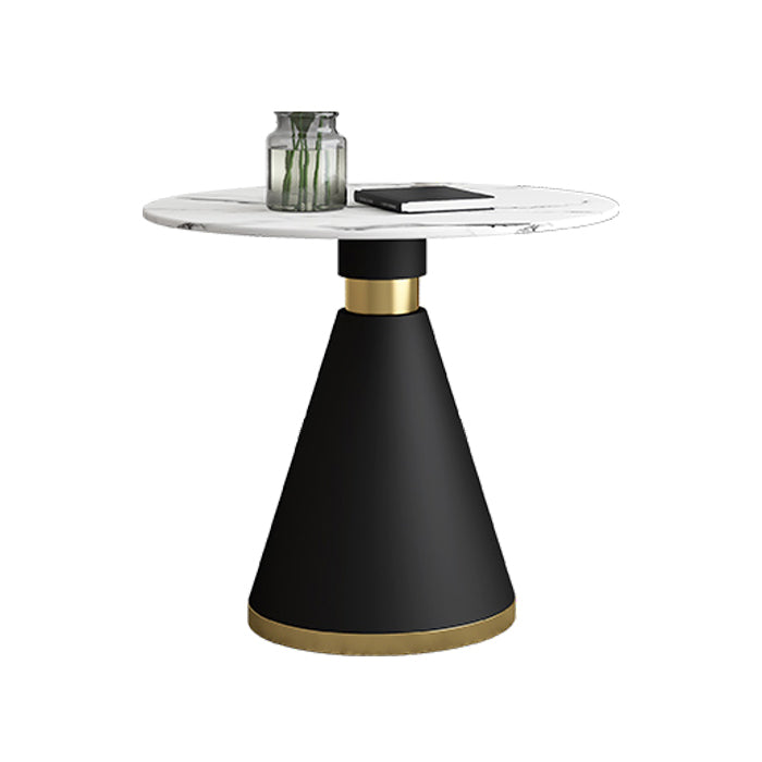 Glam 1/2/5 Pieces Round Dining Set Sintered Stone Dining Table Set for Restaurant White 31"L x 31"W Clearhalo 'Dining Room Sets' 'Dining Tables & Seating' 'dining_room_set' 'furn' 'furn_dining_room_set' 'Furniture' 'furniture_dining_room_set' 'Kitchen & Dining Furniture' 'kitchen&dining_furn' 'kitchen' 4413447