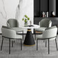 Glam 1/2/5 Pieces Round Dining Set Sintered Stone Dining Table Set for Restaurant Clearhalo 'Dining Room Sets' 'Dining Tables & Seating' 'dining_room_set' 'furn' 'furn_dining_room_set' 'Furniture' 'furniture_dining_room_set' 'Kitchen & Dining Furniture' 'kitchen&dining_furn' 'kitchen' 4413452