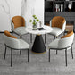 Glam 1/2/5 Pieces Round Dining Set Sintered Stone Dining Table Set for Restaurant Clearhalo 'Dining Room Sets' 'Dining Tables & Seating' 'dining_room_set' 'furn' 'furn_dining_room_set' 'Furniture' 'furniture_dining_room_set' 'Kitchen & Dining Furniture' 'kitchen&dining_furn' 'kitchen' 4413460