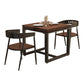 Industrial 1/2/3/5 Pieces Dining Set Square Solid Wood Dining Table Set 3 Pieces: Table, 2 Brown Chairs Clearhalo 'Dining Room Sets' 'Dining Tables & Seating' 'dining_room_set' 'furn' 'furn_dining_room_set' 'Furniture' 'furniture_dining_room_set' 'Kitchen & Dining Furniture' 'kitchen&dining_furn' 'kitchen' 4413477