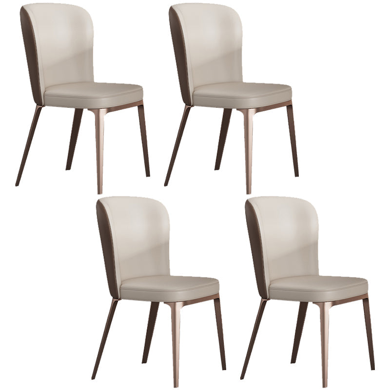 1/4/5/6 Pieces Luxury Dining Set with Stone Table and Leather Chairs Dinette Set 4 Beige Chairs Clearhalo 'Dining Room Sets' 'Dining Tables & Seating' 'dining_room_set' 'furn' 'furn_dining_room_set' 'Furniture' 'furniture_dining_room_set' 'Kitchen & Dining Furniture' 'kitchen&dining_furn' 'kitchen' 4413485