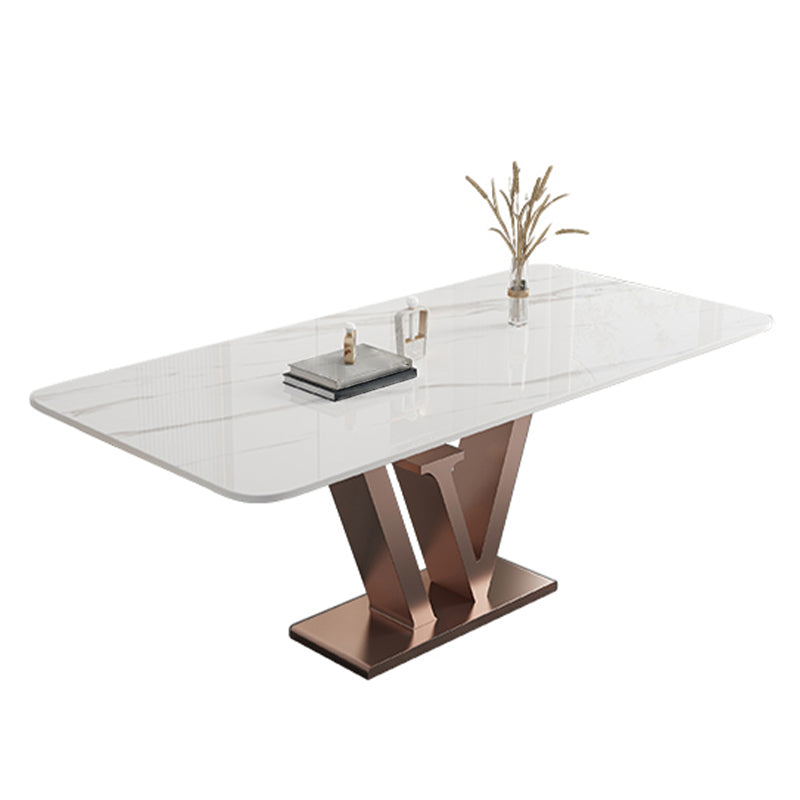 1/4/5/6 Pieces Luxury Dining Set with Stone Table and Leather Chairs Dinette Set White 70.9"L x 35.4"W Clearhalo 'Dining Room Sets' 'Dining Tables & Seating' 'dining_room_set' 'furn' 'furn_dining_room_set' 'Furniture' 'furniture_dining_room_set' 'Kitchen & Dining Furniture' 'kitchen&dining_furn' 'kitchen' 4413488