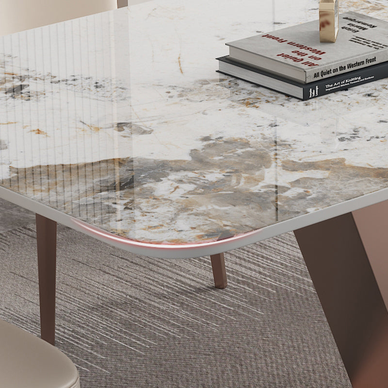 1/4/5/6 Pieces Luxury Dining Set with Stone Table and Leather Chairs Dinette Set Clearhalo 'Dining Room Sets' 'Dining Tables & Seating' 'dining_room_set' 'furn' 'furn_dining_room_set' 'Furniture' 'furniture_dining_room_set' 'Kitchen & Dining Furniture' 'kitchen&dining_furn' 'kitchen' 4413490