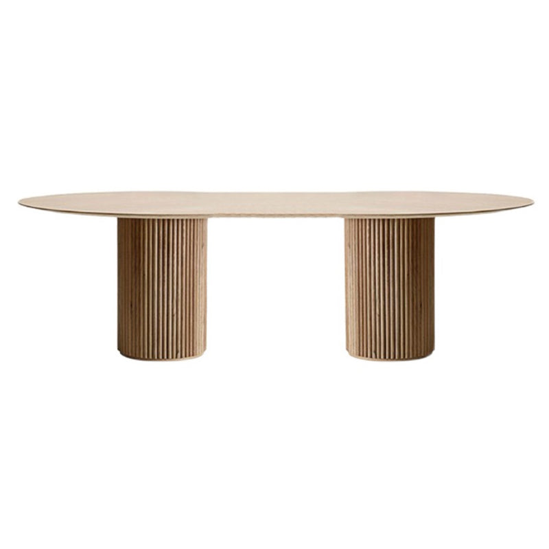 Rectangle Brown Modern Dining Table Solid Wood Table with Double Pedestal Base Without Chairs Clearhalo ' dining_table' 'Dining Tables & Seating' 'Dining Tables' 'furn' 'furn_dining_table' 'Furniture' 'furniture_dining_table' 'Kitchen & Dining Furniture' 'kitchen&dining_furn' 'kitchen' 'kitchen_dining_table' 4413504