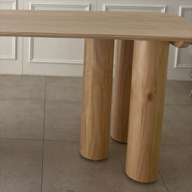Rectangle Simplicity Dining Table Solid Wood Fixed Table for Kitchen Clearhalo ' dining_table' 'Dining Tables & Seating' 'Dining Tables' 'furn' 'furn_dining_table' 'Furniture' 'furniture_dining_table' 'Kitchen & Dining Furniture' 'kitchen&dining_furn' 'kitchen' 'kitchen_dining_table' 4413521