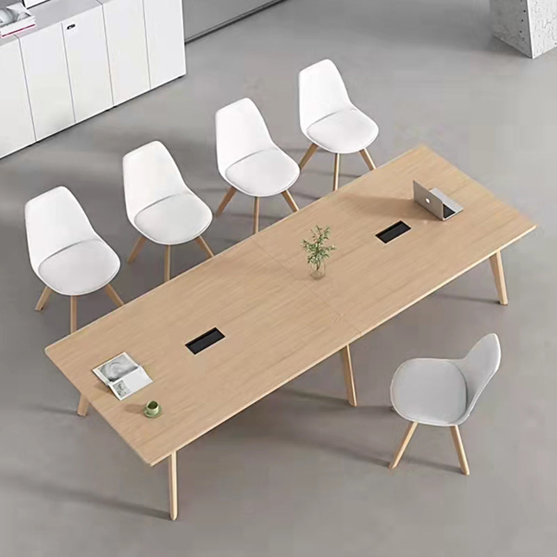Rectangle Dinette Table Simplicity Style Dining Room Furniture with 4 Legs 78.7"L x 39.4"W x 29.5"H Without Chairs Clearhalo ' dining_table' 'Dining Tables & Seating' 'Dining Tables' 'furn' 'furn_dining_table' 'Furniture' 'furniture_dining_table' 'Kitchen & Dining Furniture' 'kitchen&dining_furn' 'kitchen' 'kitchen_dining_table' 4413544
