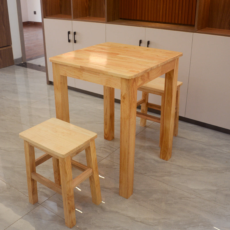 Industrial Solid Wood Dining Table Kitchen Standard Dining Table with 4 Legs 23.6"L x 23.6"W x 29.5"H Without Chairs Clearhalo ' dining_table' 'Dining Tables & Seating' 'Dining Tables' 'furn' 'furn_dining_table' 'Furniture' 'furniture_dining_table' 'Kitchen & Dining Furniture' 'kitchen&dining_furn' 'kitchen' 'kitchen_dining_table' 4413558