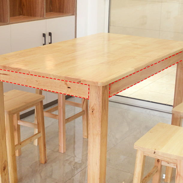Industrial Solid Wood Dining Table Kitchen Standard Dining Table with 4 Legs Clearhalo ' dining_table' 'Dining Tables & Seating' 'Dining Tables' 'furn' 'furn_dining_table' 'Furniture' 'furniture_dining_table' 'Kitchen & Dining Furniture' 'kitchen&dining_furn' 'kitchen' 'kitchen_dining_table' 4413562