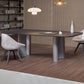 Modern Solid Wood Dining Table for restaurant Rectangle Table with Double Pedestal Gray 70.9"L x 31.5"W x 29.5"H Without Chairs Clearhalo ' dining_table' 'Dining Tables & Seating' 'Dining Tables' 'furn' 'furn_dining_table' 'Furniture' 'furniture_dining_table' 'Kitchen & Dining Furniture' 'kitchen&dining_furn' 'kitchen' 'kitchen_dining_table' 4413573