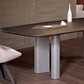 Modern Solid Wood Dining Table for restaurant Rectangle Table with Double Pedestal Clearhalo ' dining_table' 'Dining Tables & Seating' 'Dining Tables' 'furn' 'furn_dining_table' 'Furniture' 'furniture_dining_table' 'Kitchen & Dining Furniture' 'kitchen&dining_furn' 'kitchen' 'kitchen_dining_table' 4413578