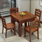 Industrial Square Brown Dining Table Solid Wood Standard Dining Table for Kitchen 39.4"L x 39.4"W x 29.5"H Without Chairs Clearhalo ' dining_table' 'Dining Tables & Seating' 'Dining Tables' 'furn' 'furn_dining_table' 'Furniture' 'furniture_dining_table' 'Kitchen & Dining Furniture' 'kitchen&dining_furn' 'kitchen' 'kitchen_dining_table' 4413606