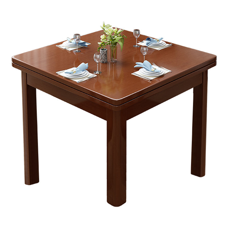 Industrial Square Brown Dining Table Solid Wood Standard Dining Table for Kitchen 27.6"L x 27.6"W x 29.5"H Without Chairs Clearhalo ' dining_table' 'Dining Tables & Seating' 'Dining Tables' 'furn' 'furn_dining_table' 'Furniture' 'furniture_dining_table' 'Kitchen & Dining Furniture' 'kitchen&dining_furn' 'kitchen' 'kitchen_dining_table' 4413610