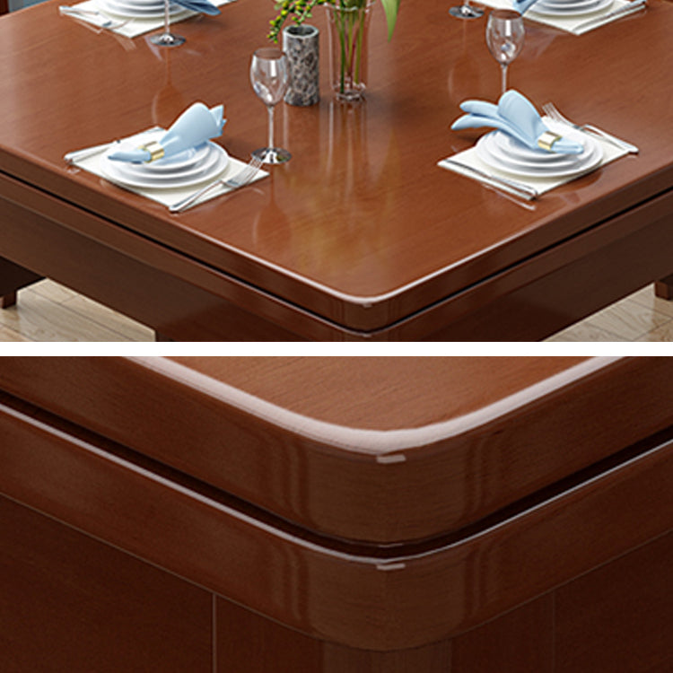 Industrial Square Brown Dining Table Solid Wood Standard Dining Table for Kitchen Clearhalo ' dining_table' 'Dining Tables & Seating' 'Dining Tables' 'furn' 'furn_dining_table' 'Furniture' 'furniture_dining_table' 'Kitchen & Dining Furniture' 'kitchen&dining_furn' 'kitchen' 'kitchen_dining_table' 4413612