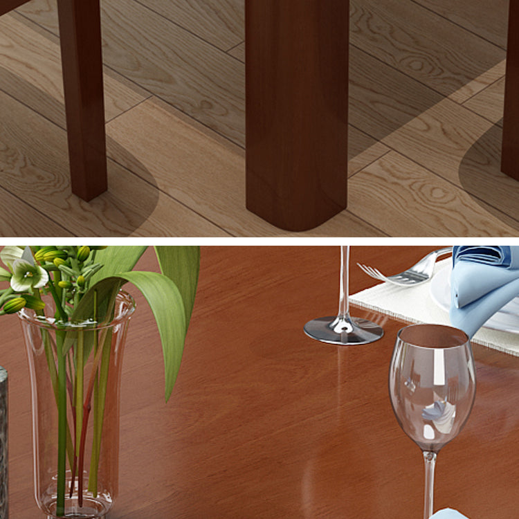 Industrial Square Brown Dining Table Solid Wood Standard Dining Table for Kitchen Clearhalo ' dining_table' 'Dining Tables & Seating' 'Dining Tables' 'furn' 'furn_dining_table' 'Furniture' 'furniture_dining_table' 'Kitchen & Dining Furniture' 'kitchen&dining_furn' 'kitchen' 'kitchen_dining_table' 4413613