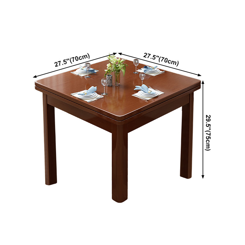 Industrial Square Brown Dining Table Solid Wood Standard Dining Table for Kitchen Clearhalo ' dining_table' 'Dining Tables & Seating' 'Dining Tables' 'furn' 'furn_dining_table' 'Furniture' 'furniture_dining_table' 'Kitchen & Dining Furniture' 'kitchen&dining_furn' 'kitchen' 'kitchen_dining_table' 4413614