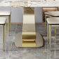 Glam Sintered Stone Dining Table Rectangle Standard Dining Table for Kitchen Clearhalo ' dining_table' 'Dining Tables & Seating' 'Dining Tables' 'furn' 'furn_dining_table' 'Furniture' 'furniture_dining_table' 'Kitchen & Dining Furniture' 'kitchen&dining_furn' 'kitchen' 'kitchen_dining_table' 4413640