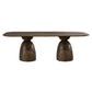 Solid Wood Dining Table in Brown for Restaurant Modern Table with Wooden Base 86.6"L x 31.5"W x 29.5"H Without Chairs Clearhalo ' dining_table' 'Dining Tables & Seating' 'Dining Tables' 'furn' 'furn_dining_table' 'Furniture' 'furniture_dining_table' 'Kitchen & Dining Furniture' 'kitchen&dining_furn' 'kitchen' 'kitchen_dining_table' 4413673