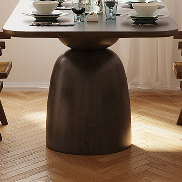 Solid Wood Dining Table in Brown for Restaurant Modern Table with Wooden Base Clearhalo ' dining_table' 'Dining Tables & Seating' 'Dining Tables' 'furn' 'furn_dining_table' 'Furniture' 'furniture_dining_table' 'Kitchen & Dining Furniture' 'kitchen&dining_furn' 'kitchen' 'kitchen_dining_table' 4413675