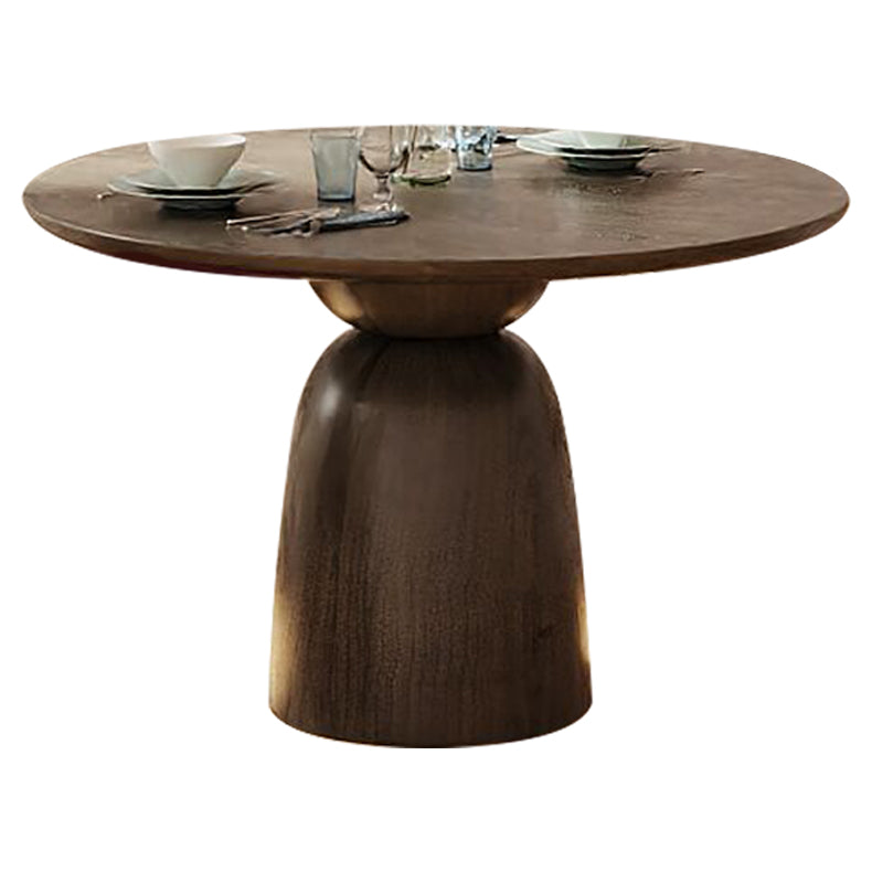 Solid Wood Dining Table in Brown for Restaurant Modern Table with Wooden Base Clearhalo ' dining_table' 'Dining Tables & Seating' 'Dining Tables' 'furn' 'furn_dining_table' 'Furniture' 'furniture_dining_table' 'Kitchen & Dining Furniture' 'kitchen&dining_furn' 'kitchen' 'kitchen_dining_table' 4413678