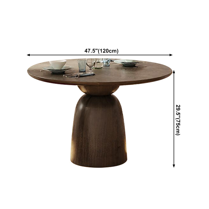 Solid Wood Dining Table in Brown for Restaurant Modern Table with Wooden Base Clearhalo ' dining_table' 'Dining Tables & Seating' 'Dining Tables' 'furn' 'furn_dining_table' 'Furniture' 'furniture_dining_table' 'Kitchen & Dining Furniture' 'kitchen&dining_furn' 'kitchen' 'kitchen_dining_table' 4413684