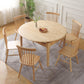 Contemporary Round Extendable Dining Table Solid Wood Standard Dining Table for Kitchen Natural Without Chairs Clearhalo ' dining_table' 'Dining Tables & Seating' 'Dining Tables' 'furn' 'furn_dining_table' 'Furniture' 'furniture_dining_table' 'Kitchen & Dining Furniture' 'kitchen&dining_furn' 'kitchen' 'kitchen_dining_table' 4413708