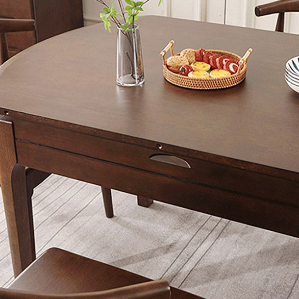 Contemporary Round Extendable Dining Table Solid Wood Standard Dining Table for Kitchen Clearhalo ' dining_table' 'Dining Tables & Seating' 'Dining Tables' 'furn' 'furn_dining_table' 'Furniture' 'furniture_dining_table' 'Kitchen & Dining Furniture' 'kitchen&dining_furn' 'kitchen' 'kitchen_dining_table' 4413714
