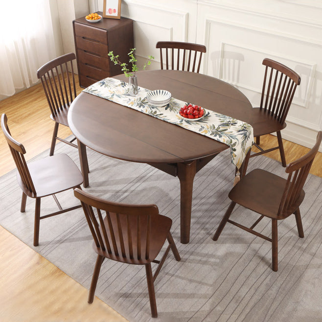 Contemporary Round Extendable Dining Table Solid Wood Standard Dining Table for Kitchen Clearhalo ' dining_table' 'Dining Tables & Seating' 'Dining Tables' 'furn' 'furn_dining_table' 'Furniture' 'furniture_dining_table' 'Kitchen & Dining Furniture' 'kitchen&dining_furn' 'kitchen' 'kitchen_dining_table' 4413717