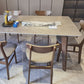 Rectangle Grey Top Dining Table Mid-Century Modern Sintered Stone Table with 4 Legs Clearhalo ' dining_table' 'Dining Tables & Seating' 'Dining Tables' 'furn' 'furn_dining_table' 'Furniture' 'furniture_dining_table' 'Kitchen & Dining Furniture' 'kitchen&dining_furn' 'kitchen' 'kitchen_dining_table' 4413728