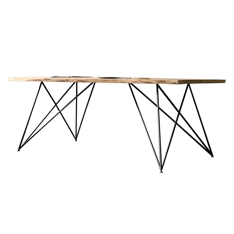 Traditional Luxury Rectangle Furniture Pine Solid Wood Dining Side Table Black Without Chairs Clearhalo ' dining_table' 'Dining Tables & Seating' 'Dining Tables' 'furn' 'furn_dining_table' 'Furniture' 'furniture_dining_table' 'Kitchen & Dining Furniture' 'kitchen&dining_furn' 'kitchen' 'kitchen_dining_table' 4413738