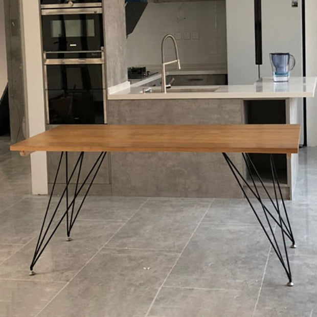 Traditional Luxury Rectangle Furniture Pine Solid Wood Dining Side Table Clearhalo ' dining_table' 'Dining Tables & Seating' 'Dining Tables' 'furn' 'furn_dining_table' 'Furniture' 'furniture_dining_table' 'Kitchen & Dining Furniture' 'kitchen&dining_furn' 'kitchen' 'kitchen_dining_table' 4413742