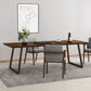 Rectangle Industrial Dining Table Solid Wood Fixed Table for Kitchen Brown 78.7"L x 31.5"W x 29.5"H Without Chairs Clearhalo ' dining_table' 'Dining Tables & Seating' 'Dining Tables' 'furn' 'furn_dining_table' 'Furniture' 'furniture_dining_table' 'Kitchen & Dining Furniture' 'kitchen&dining_furn' 'kitchen' 'kitchen_dining_table' 4413755